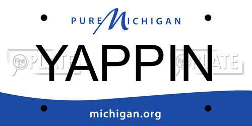 YAPPIN Michigan License Plate