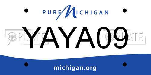 YAYA09 Michigan License Plate