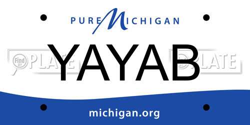YAYAB Michigan License Plate