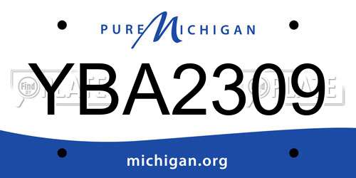 YBA2309 Michigan License Plate