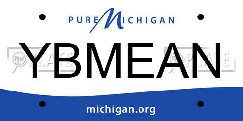 YBMEAN Michigan License Plate