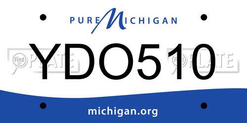 YDO510 Michigan License Plate