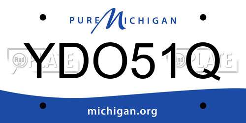 YDO51Q Michigan License Plate