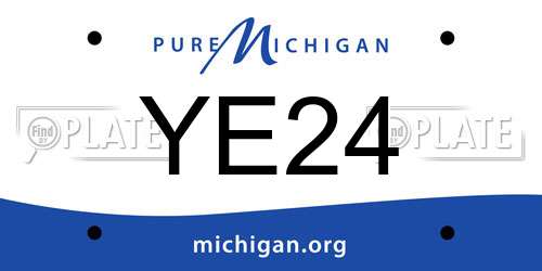 YE24 Michigan License Plate
