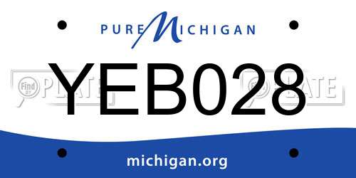 YEB028 Michigan License Plate