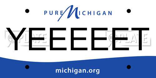 YEEEEET Michigan License Plate