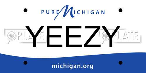 YEEZY Michigan License Plate