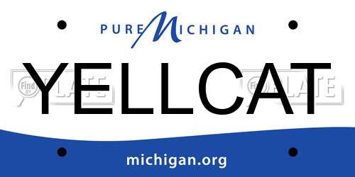 YELLCAT Michigan License Plate