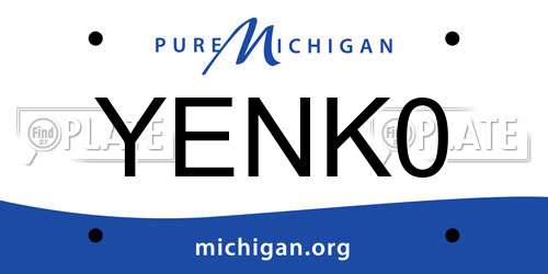 YENK0 Michigan License Plate