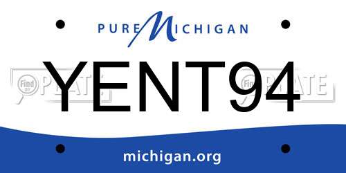 YENT94 Michigan License Plate