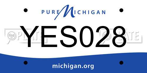 YES028 Michigan License Plate