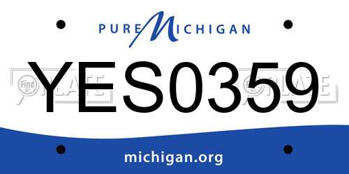 YES0359 Michigan License Plate