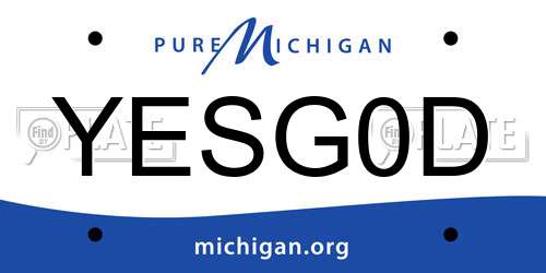 YESG0D Michigan License Plate