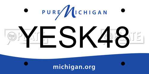 YESK48 Michigan License Plate