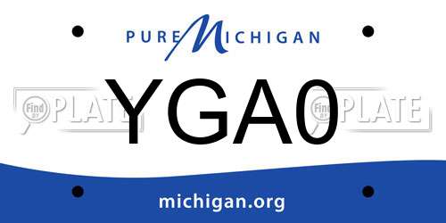 YGA0 Michigan License Plate