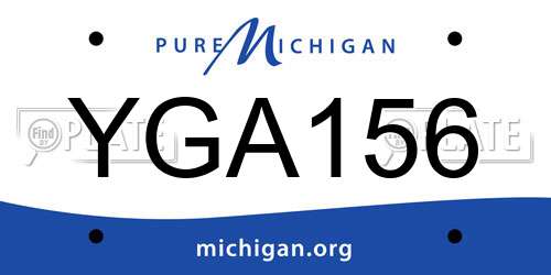 YGA156 Michigan License Plate