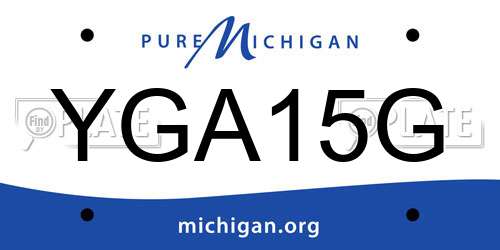 YGA15G Michigan License Plate