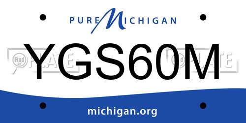 YGS60M Michigan License Plate