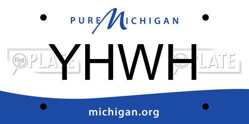 YHWH Michigan License Plate