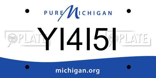 YI4I5I Michigan License Plate