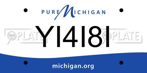 YI4I8I Michigan License Plate