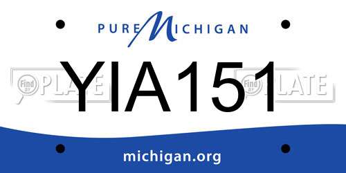 YIA151 Michigan License Plate
