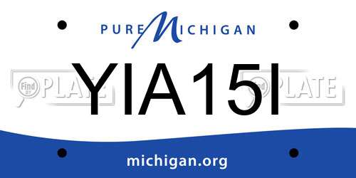 YIA15I Michigan License Plate