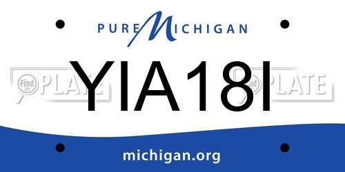 YIA18I Michigan License Plate