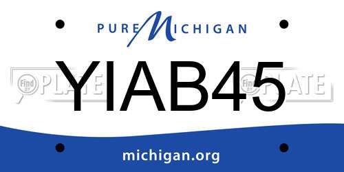 YIAB45 Michigan License Plate