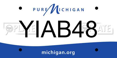 YIAB48 Michigan License Plate