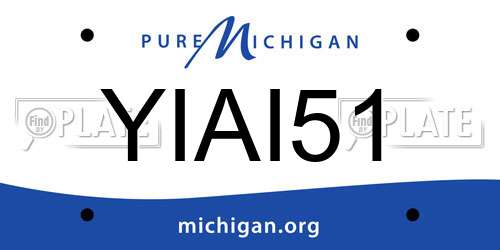 YIAI51 Michigan License Plate
