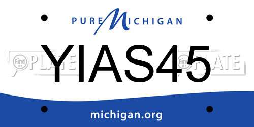 YIAS45 Michigan License Plate