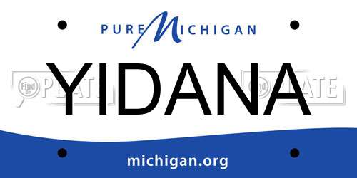 YIDANA Michigan License Plate