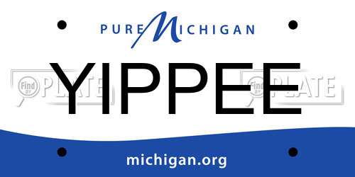 YIPPEE Michigan License Plate
