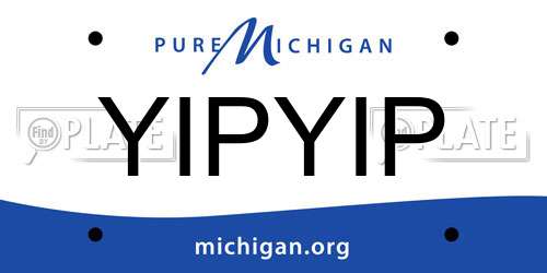 YIPYIP Michigan License Plate
