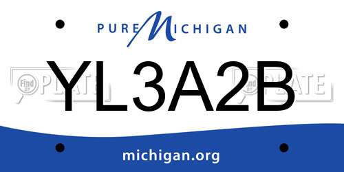 YL3A2B Michigan License Plate