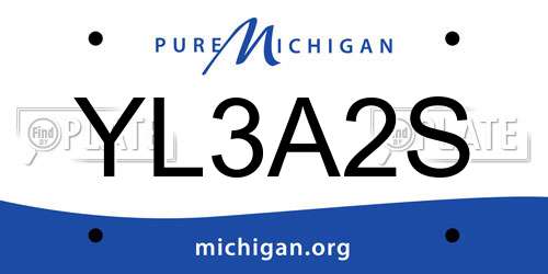 YL3A2S Michigan License Plate