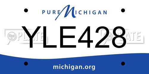 YLE428 Michigan License Plate
