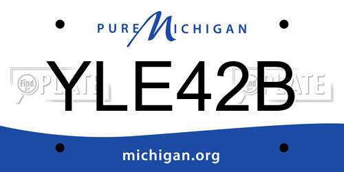 YLE42B Michigan License Plate