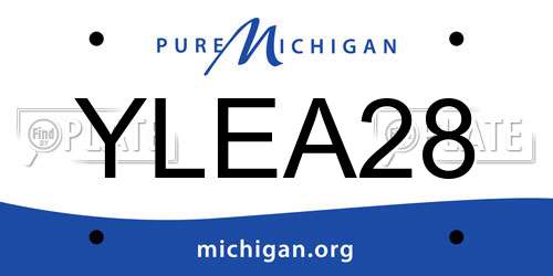 YLEA28 Michigan License Plate