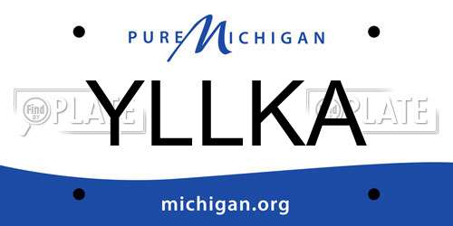 YLLKA Michigan License Plate