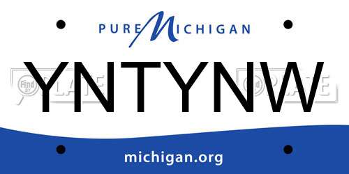 YNTYNW Michigan License Plate