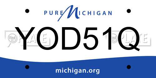 YOD51Q Michigan License Plate