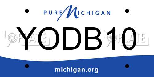 YODB10 Michigan License Plate