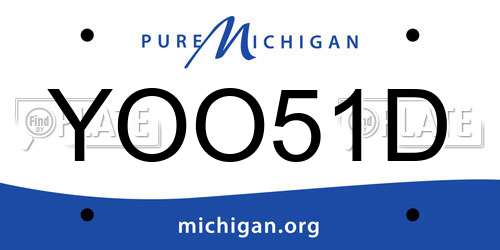 YOO51D Michigan License Plate