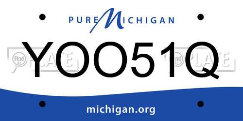 YOO51Q Michigan License Plate