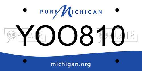 YOO810 Michigan License Plate