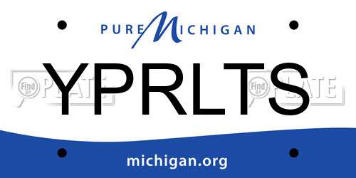 YPRLTS Michigan License Plate