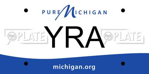 YRA Michigan License Plate