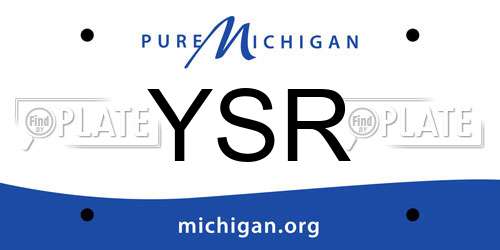 YSR Michigan License Plate